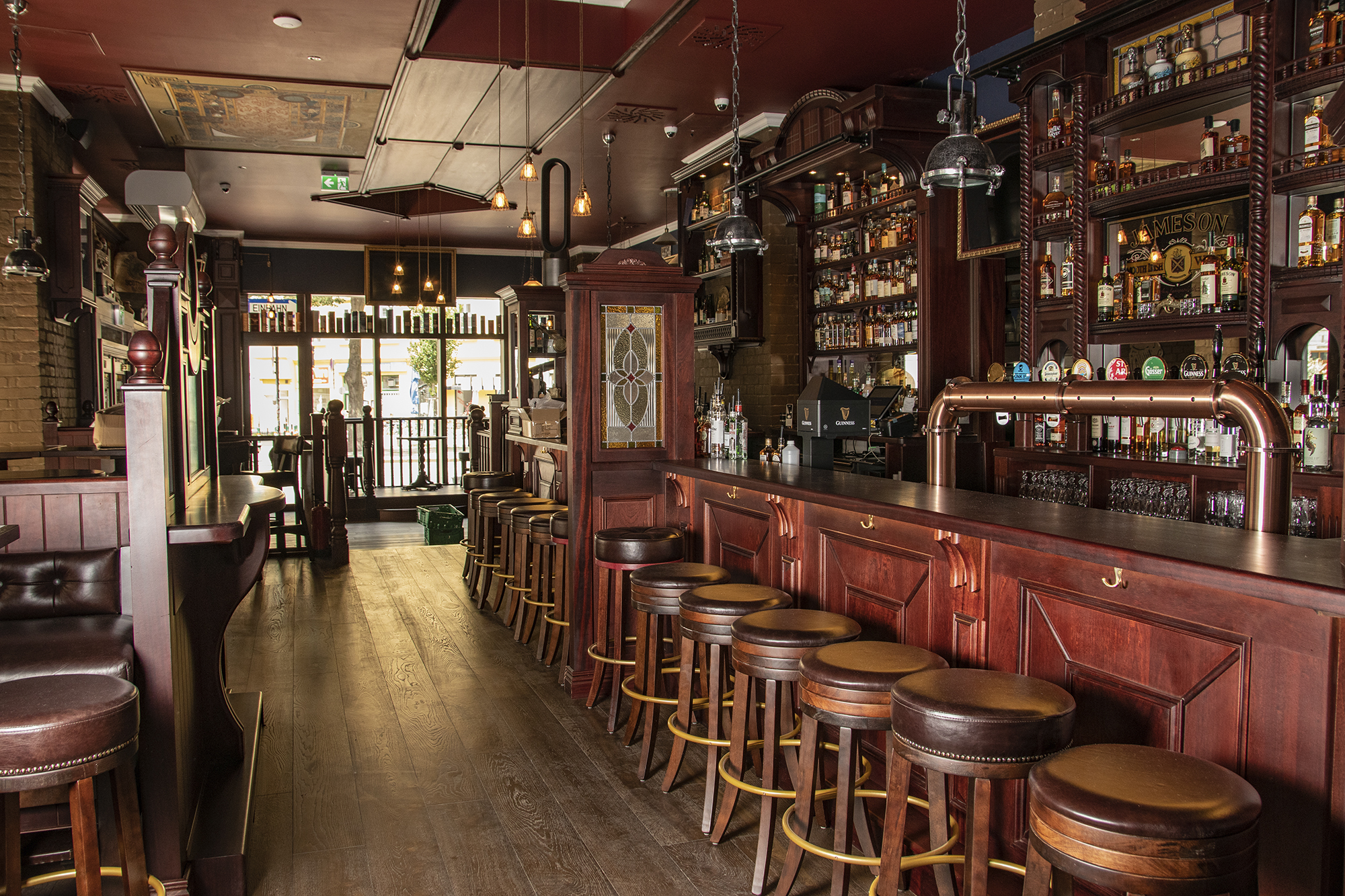 Trinity Irish Bar Vienna Austria design, manufacture and fitout by the Irish Pub Company Dublin