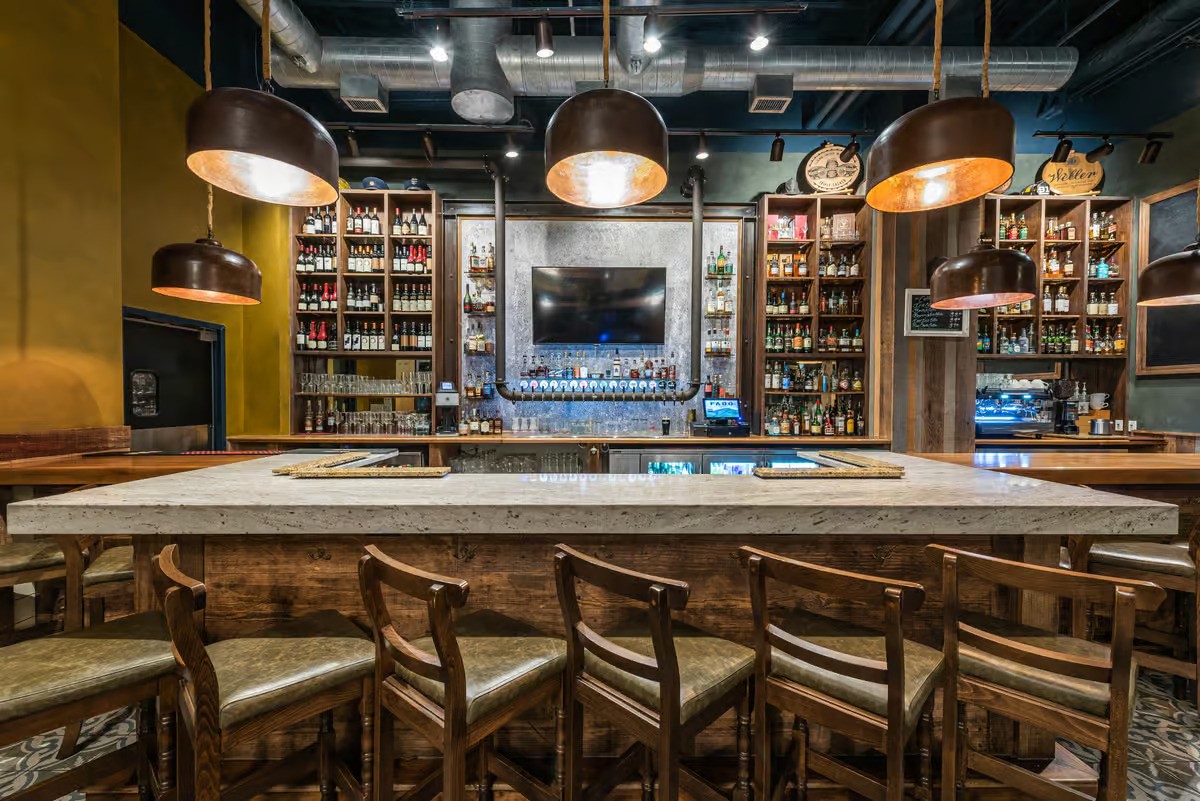 A kitchen and restaurant build by Irish Pub Company.Interior Restaurant Design