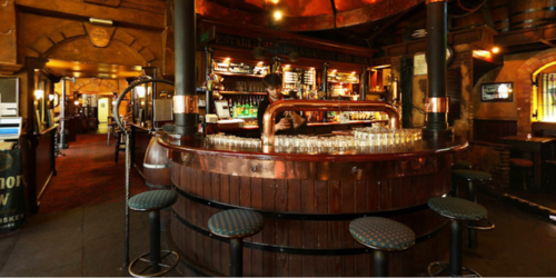 pub furniture design in Clare, Ireland. A bench and table section fir restaurant design